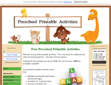 Tablet Screenshot of preschool-printable-activities.com